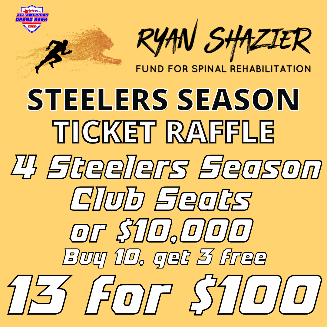 2022 (4) Steelers Season Ticket Club Seats or $10,000 Bundle