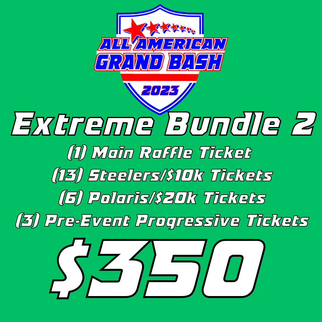 2023 (4) Steelers Season Ticket Club Seats or $10,000 Bundle Entries 13 for  $100 - All American Grand Bash